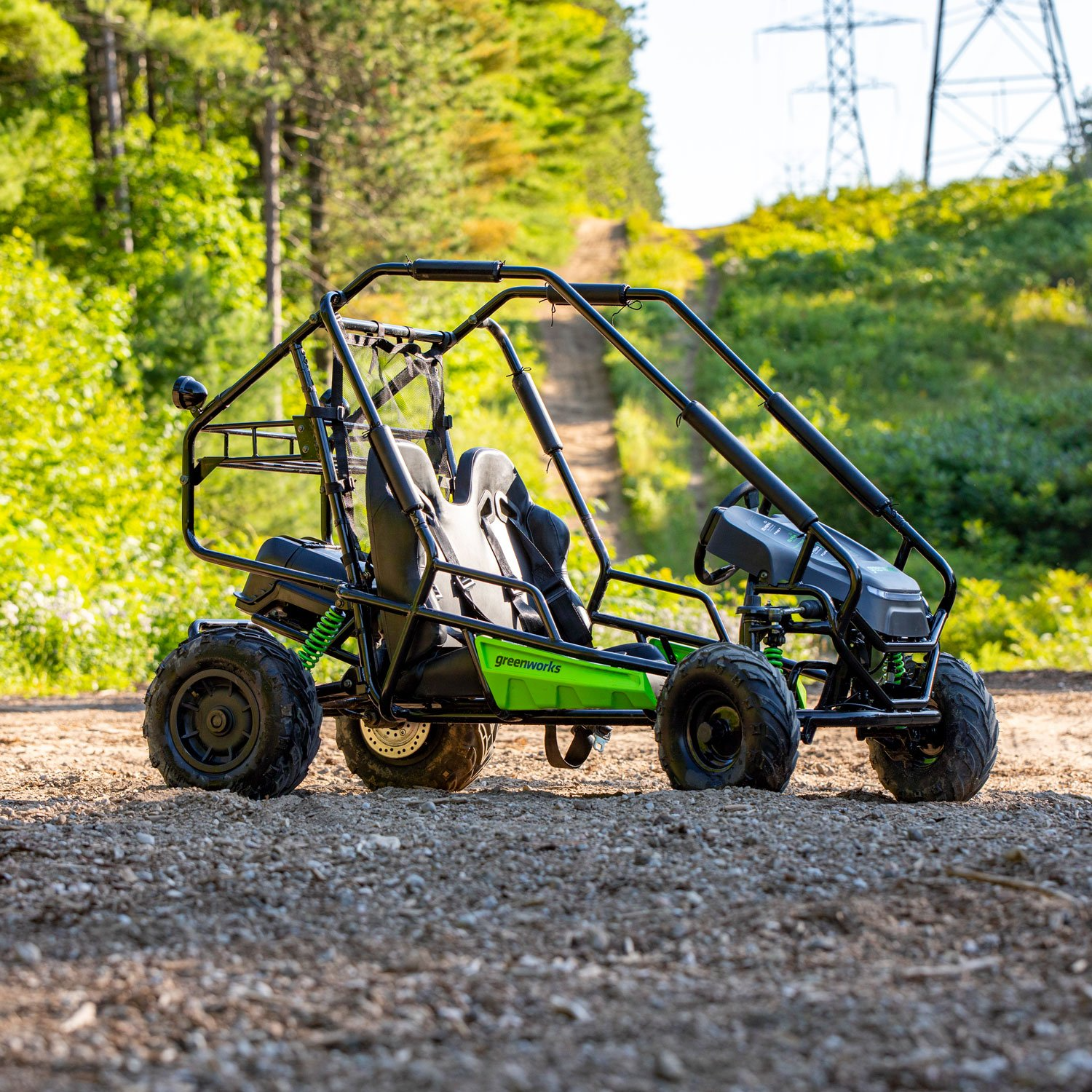 Greenworks 60V STEALTH Series All-Terrain 2-Seat Electric Youth Go-Kart