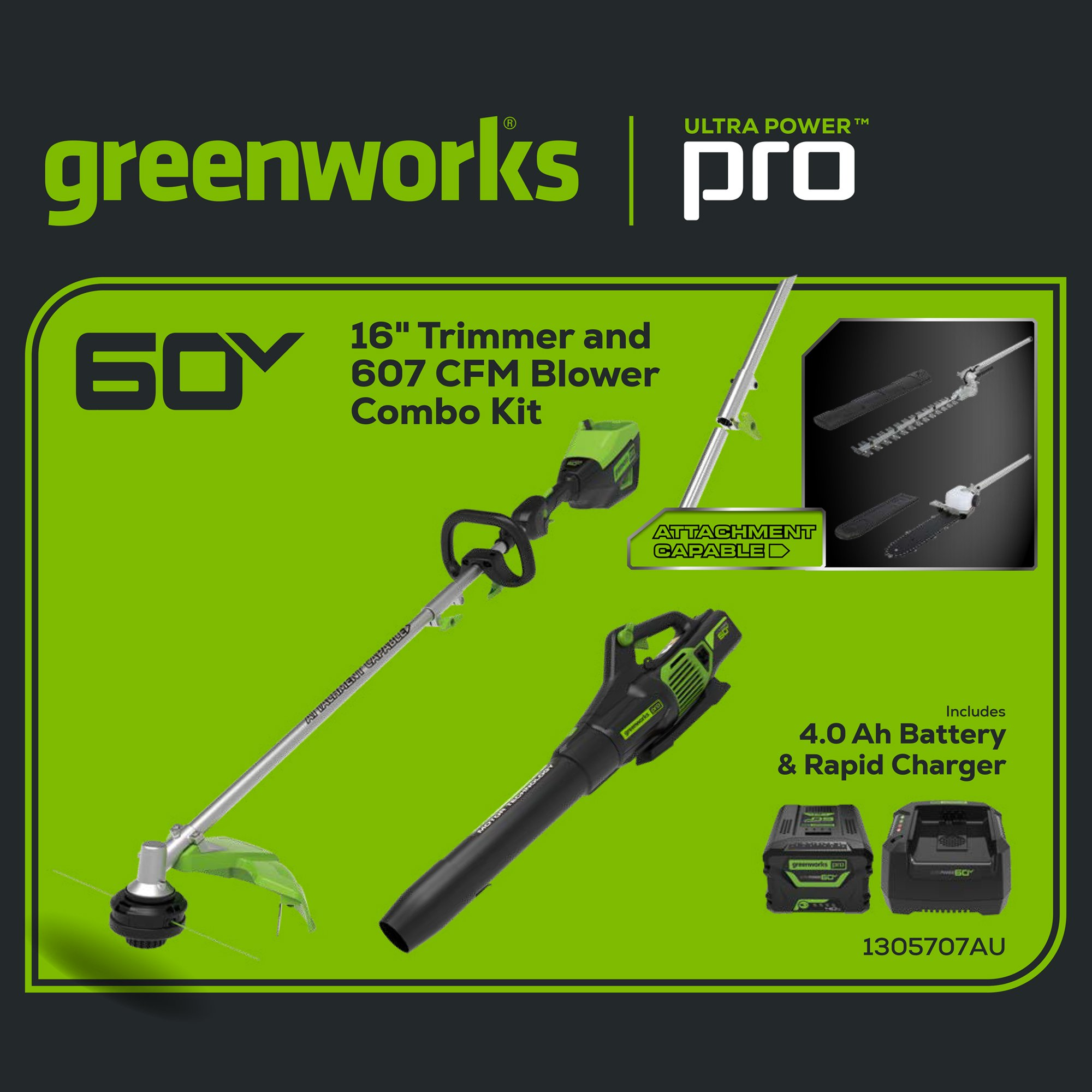 Greenworks 60V Multi Tool Value Kit