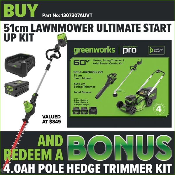 Greenworks 60V Ultimate Start Up Kit - Redemption Offer!