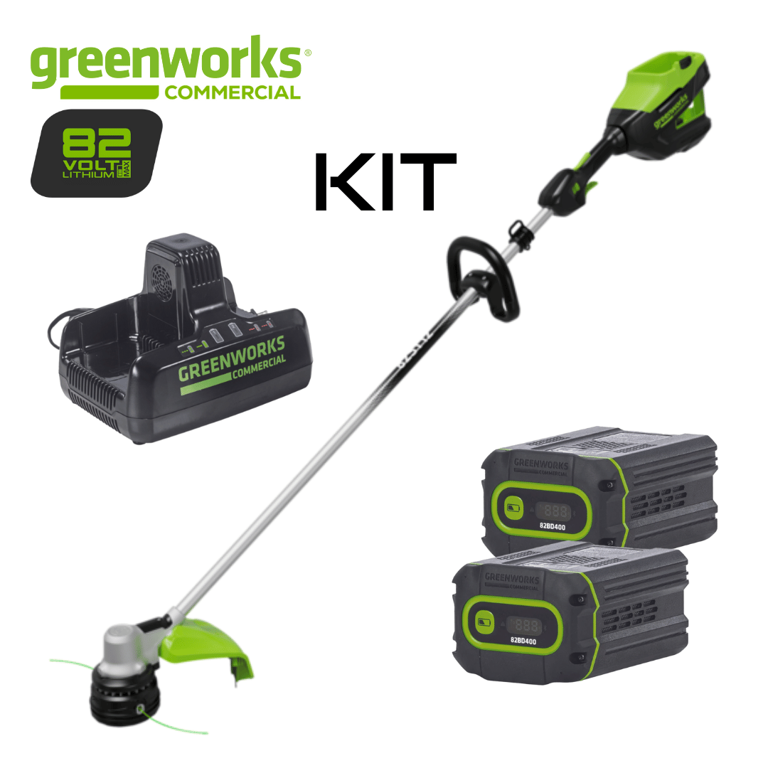 Greenworks 82V - 1.2 kW Professional Grade Straight Shaft Grass Trimmer - KIT