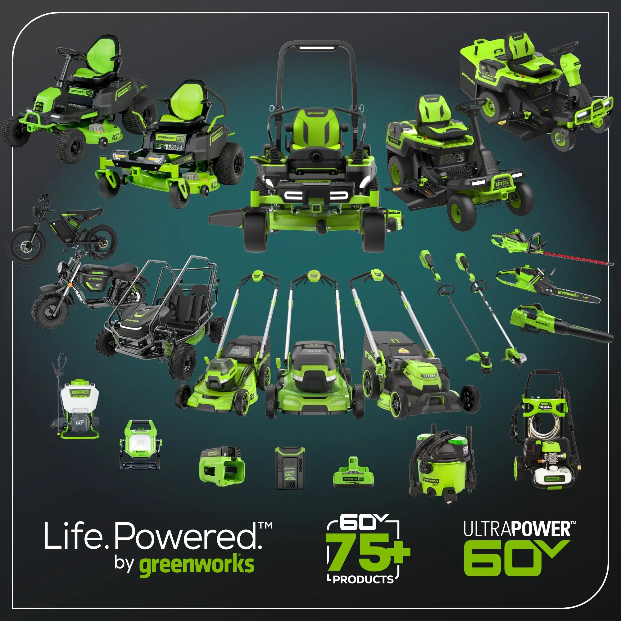 Greenworks 60V Pro Leaf Blower Vacuum – 520 CFM – 883m3/hr