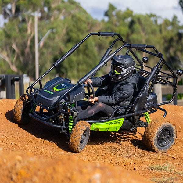 Greenworks 60V STEALTH Series All-Terrain 2-Seat Electric Youth Go-Kart