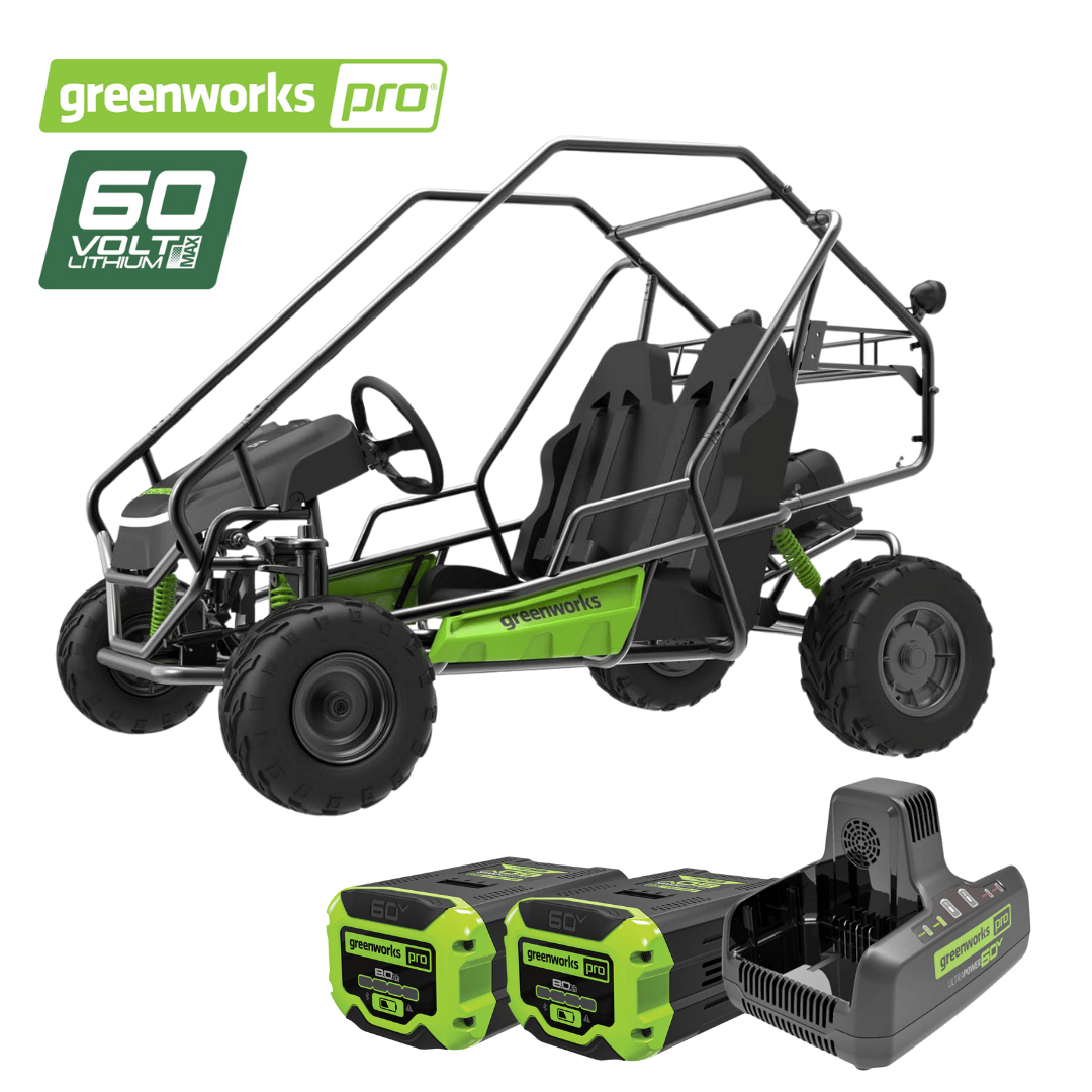Greenworks 60V STEALTH Series All-Terrain 2-Seat Electric Youth Go-Kart - DYF