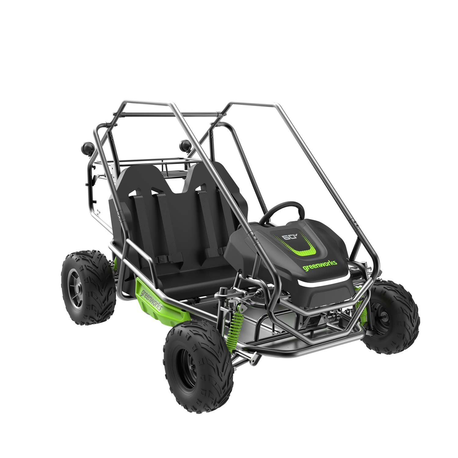 Greenworks 60V STEALTH Series All-Terrain 2-Seat Electric Youth Go-Kart