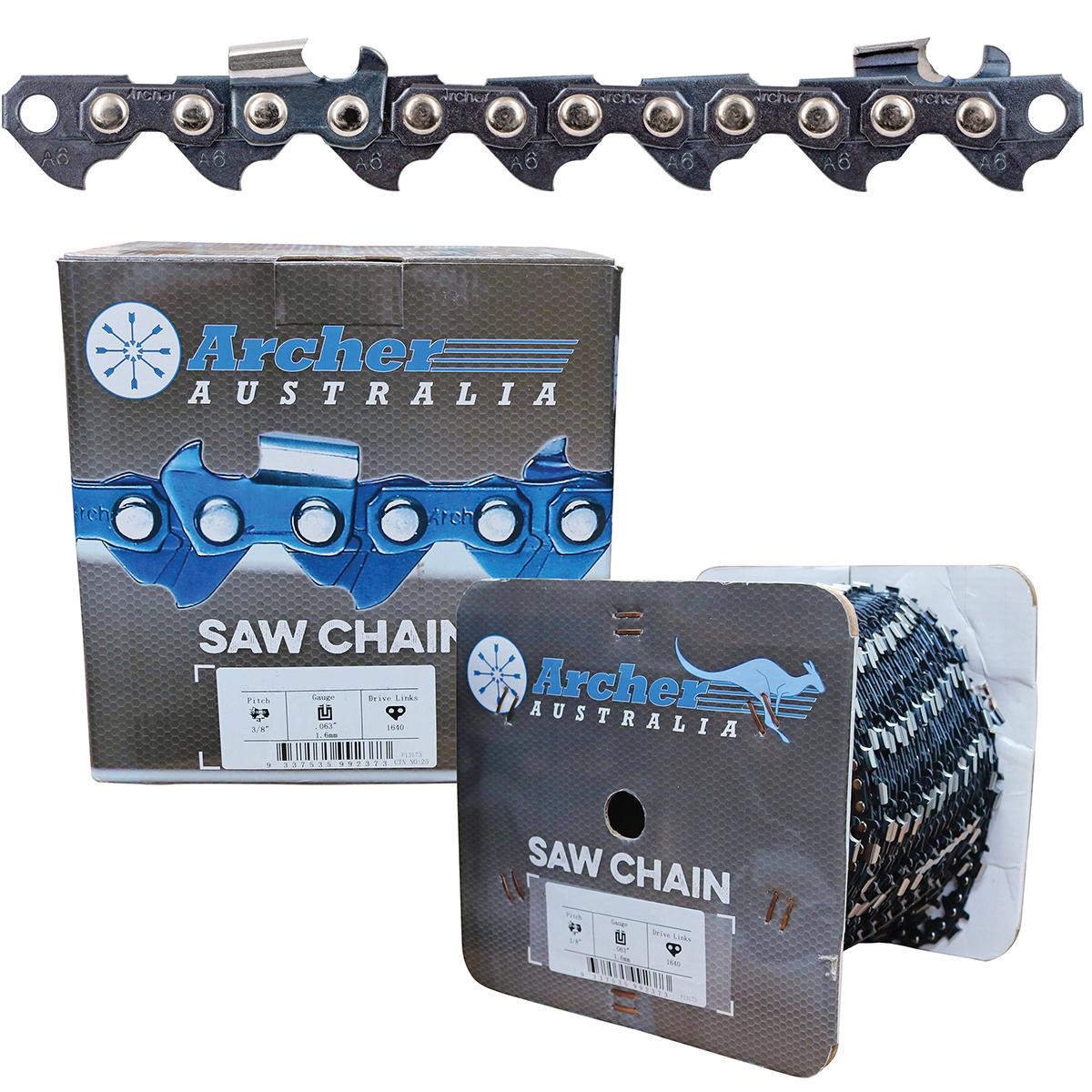 Archer Chain Reel - 3/8", .063", 100ft, Semi Chisel, Skip Tooth