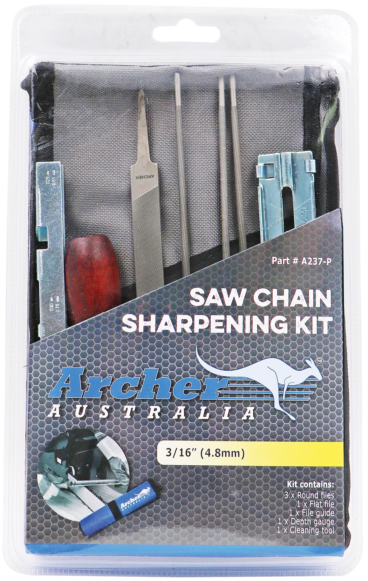 Archer Sharpening Kit - 3/16", Roll Up Pouch
