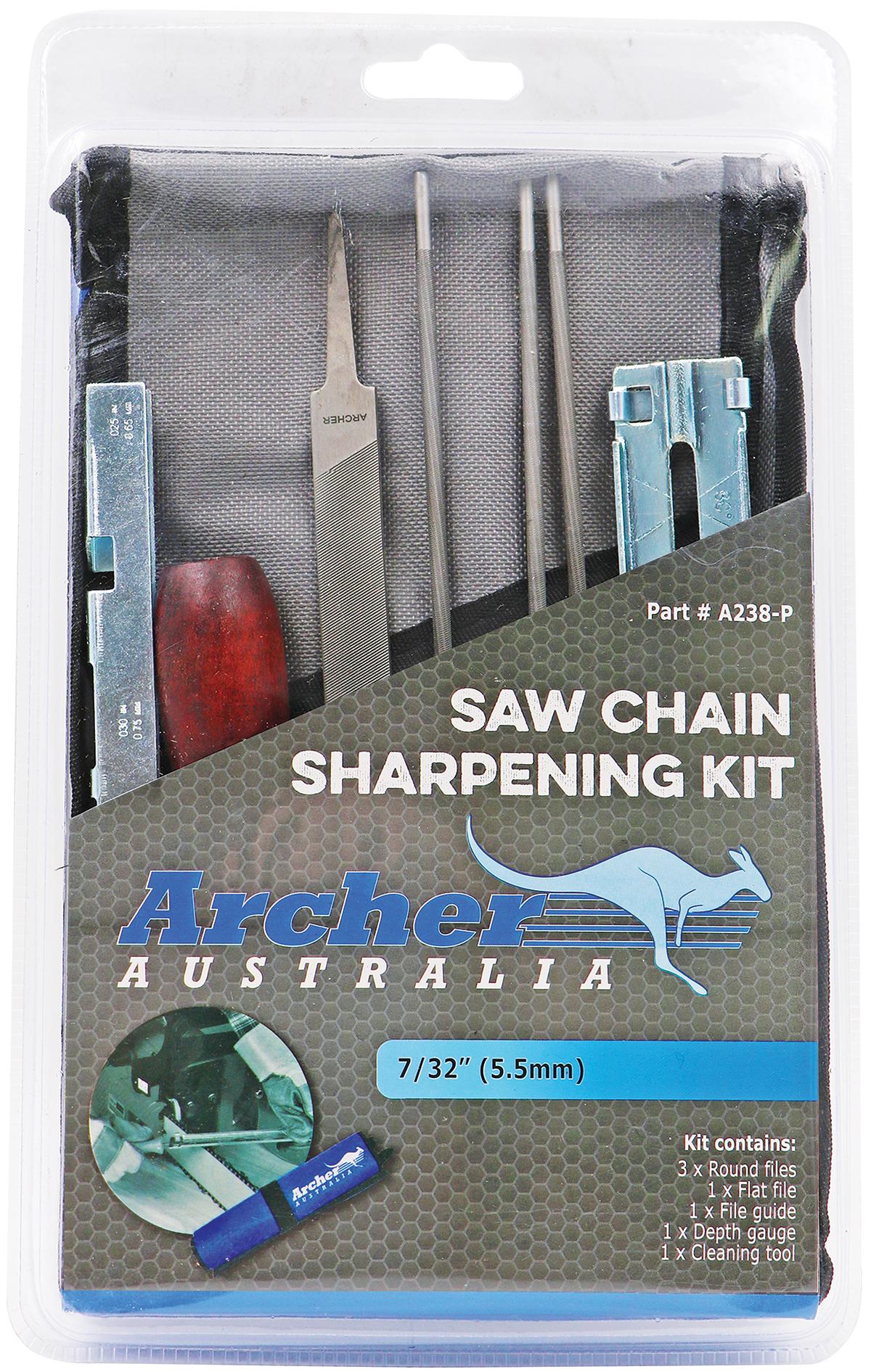Archer Sharpening Kit - 7/32", Roll Up Pouch