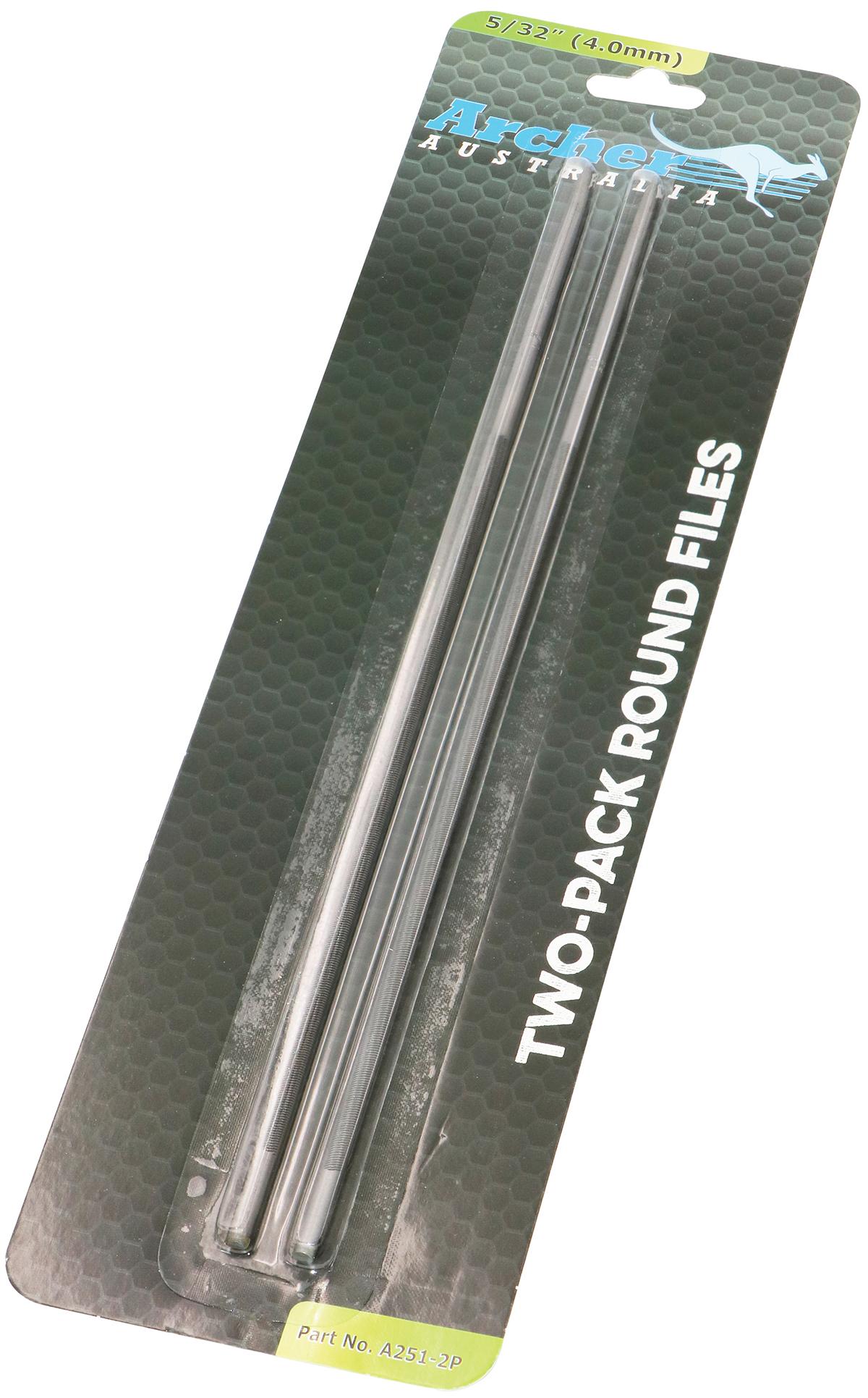 Archer Round Chainsaw File - 5/32", Two Pack