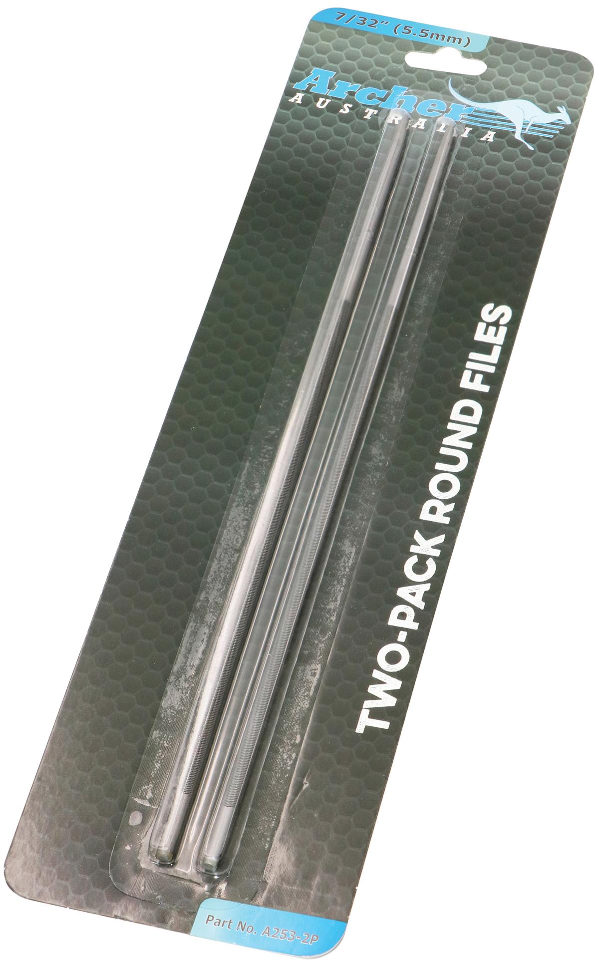 Archer Round Chainsaw File - 7/32", Two Pack