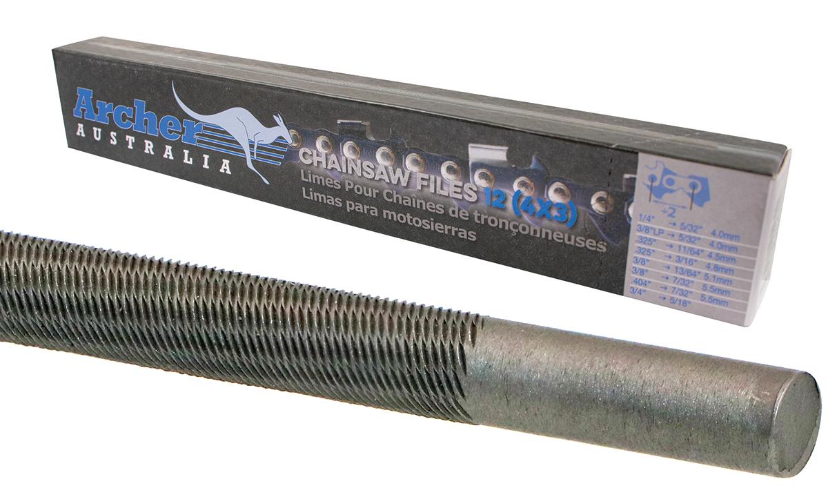 Archer Round Chainsaw File - 7/32", Dozen Pack