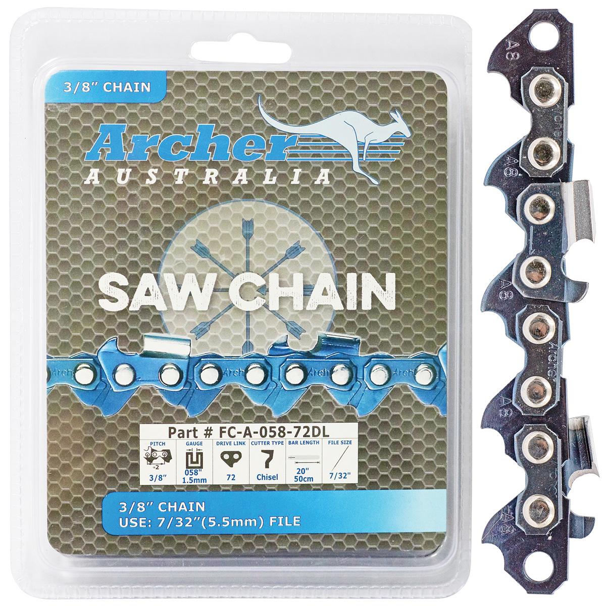 Archer Chain Reel - 3/8", .058", 25ft, Full Chisel , Ripping