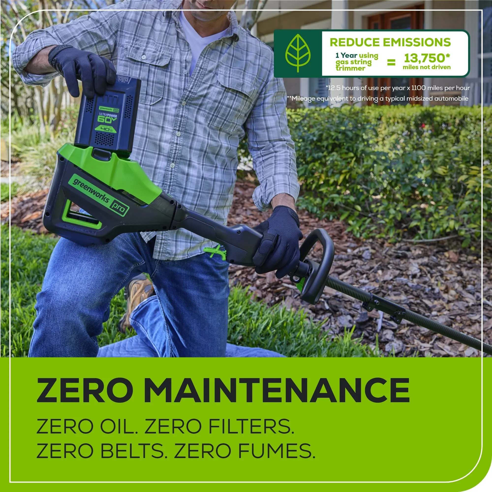 Greenworks 60V Pro Carbon Fiber Shaft String Trimmer