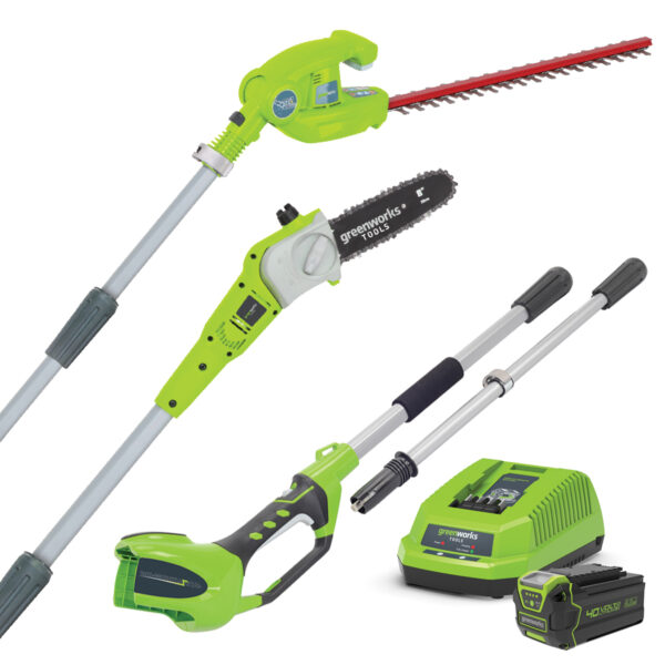 Greenworks 40V Pole Saw/Hedge Trimmer 2-in-1