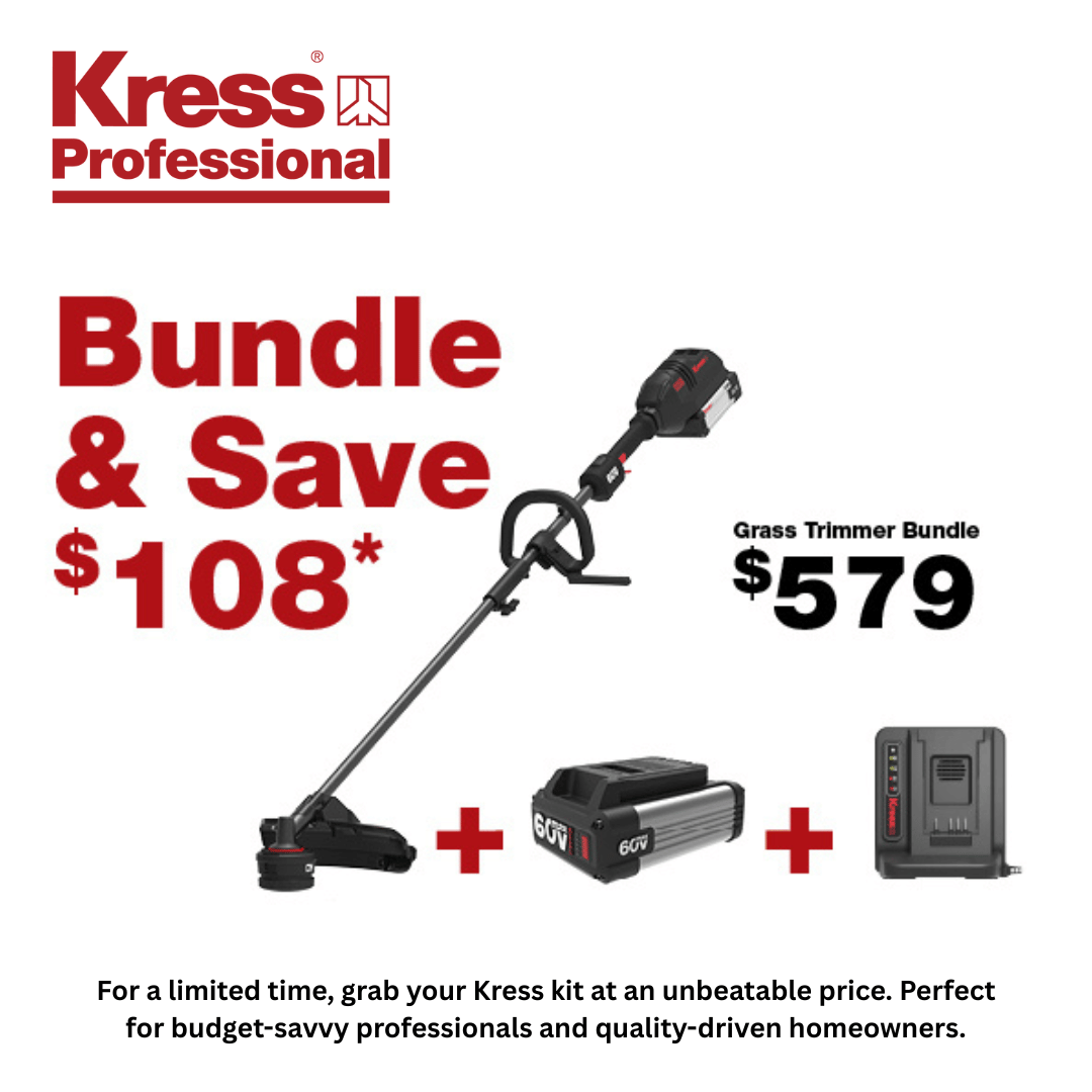 Kress 60V Professional 38 cm Brushless Attachment-Capable Grass Trimmer/Brush Cutter Bundle & Save