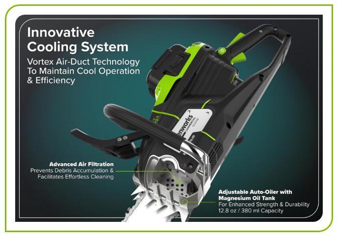 Greenworks 82V OPTIMUS - 5.0kw H.O.G Chainsaw - OCS800 - Skin Only