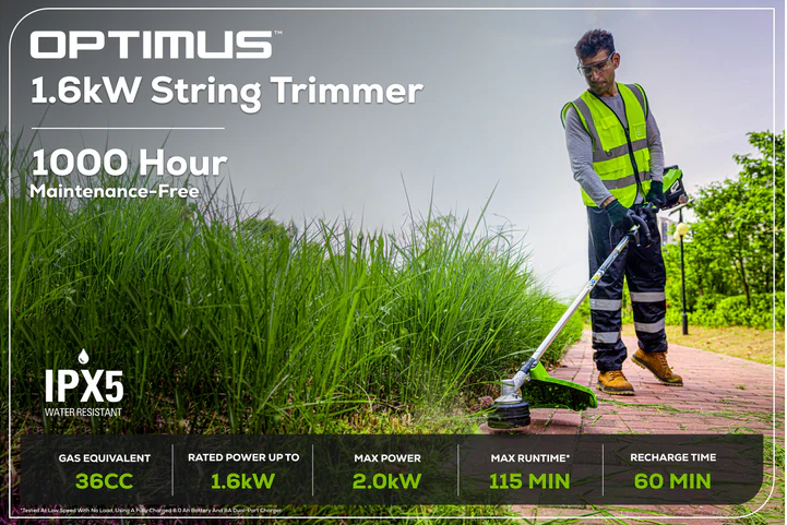 Greenworks 82V OPTIMUS 1.6kw Straight Shaft String Trimmer- ST161