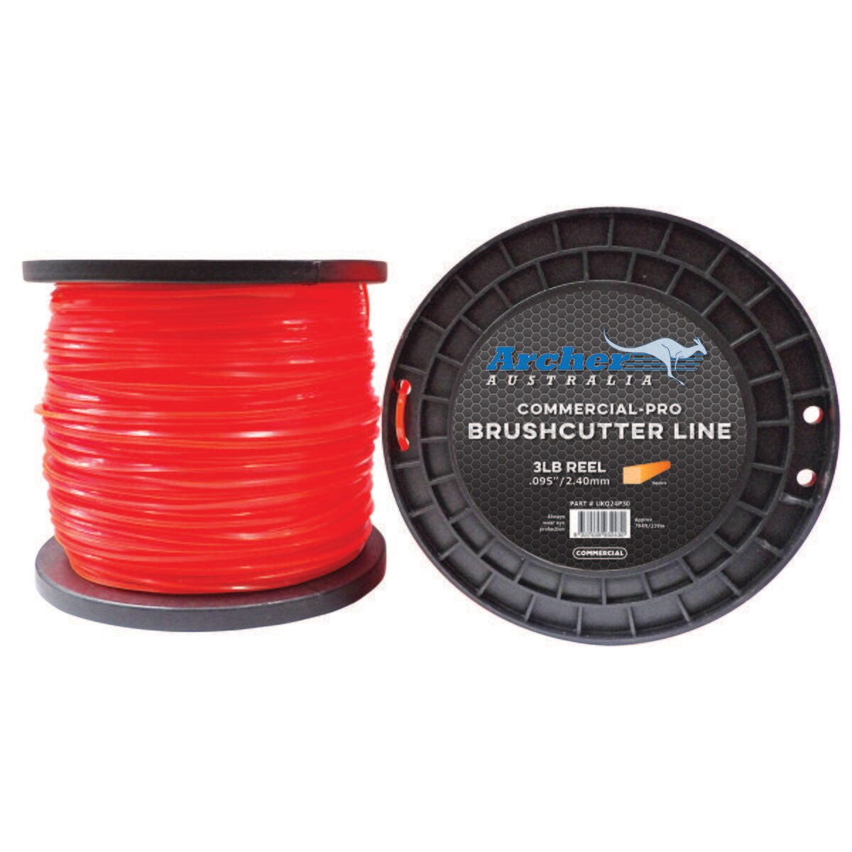 Archer Commercial-Pro Square Nylon Line - 2.40mm/.095" - 3lb Reel