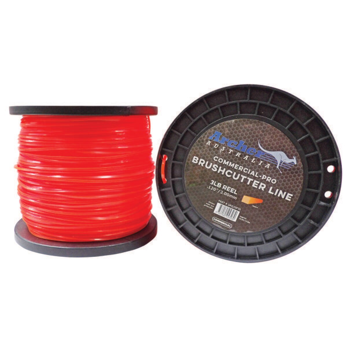 Archer Commercial-Pro Square Nylon Line - 3.00mm/.120" - 3lb Reel