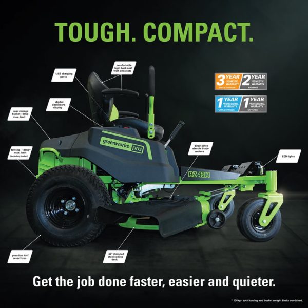 Greenworks 60V Pro 42" Zero Turn Lawnmower