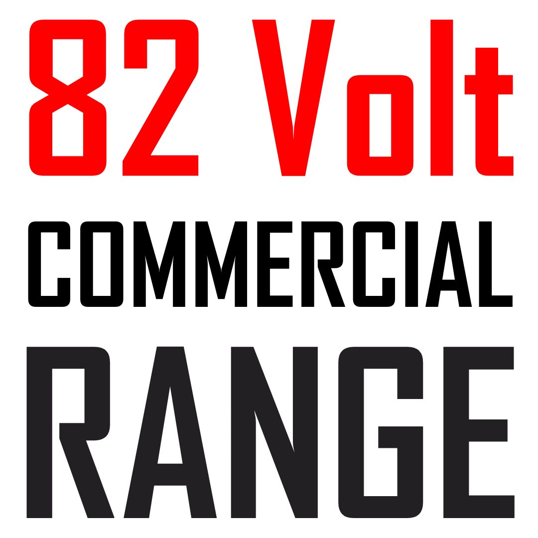 82 Volt Commercial Range of Mowers & Power Equipment