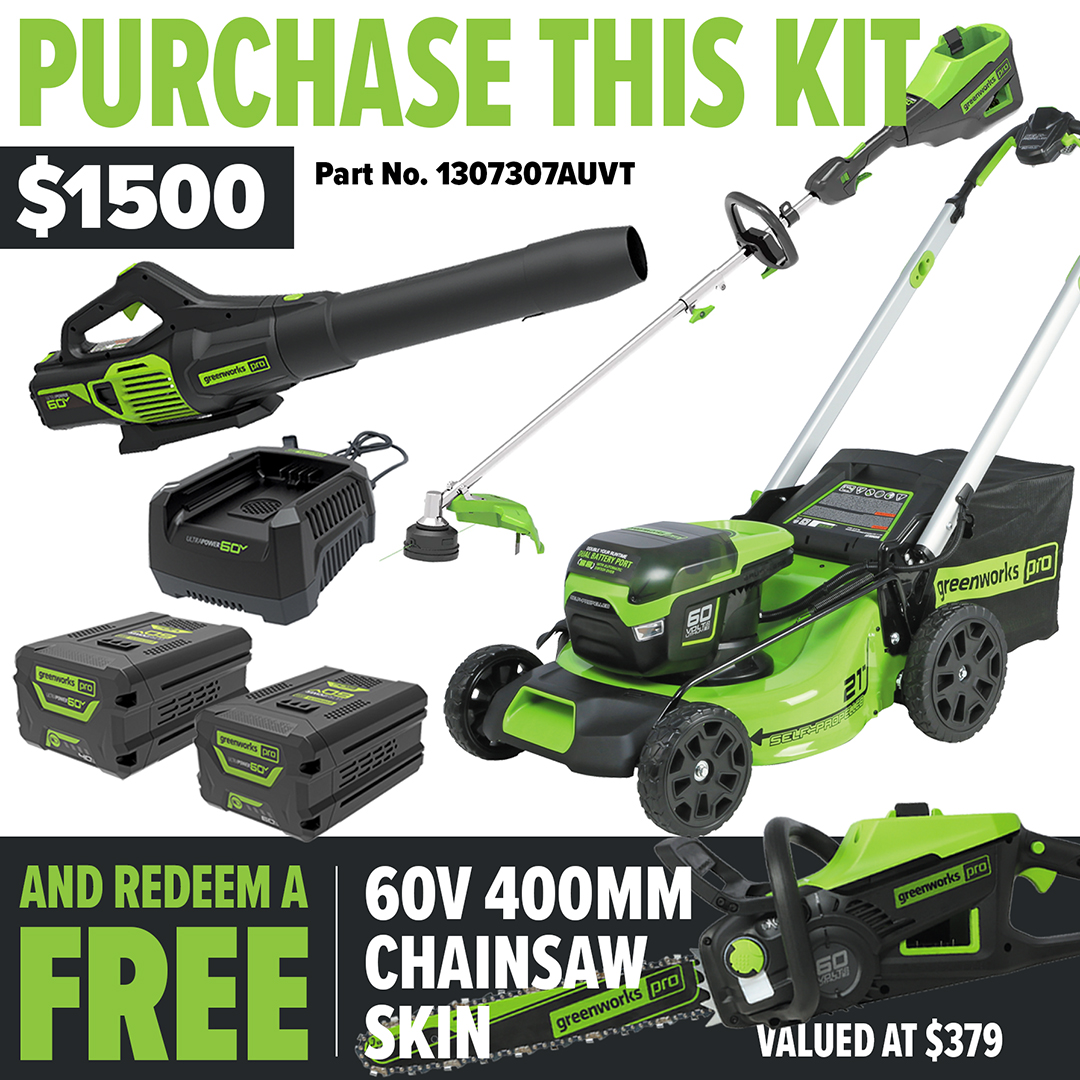 Greenworks 60V Ultimate Start Up Kit - Redemption Offer!