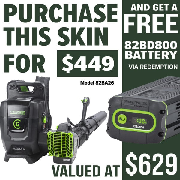 Greenworks 82V Dual Port Backpack Leaf Blower - Skin Only
