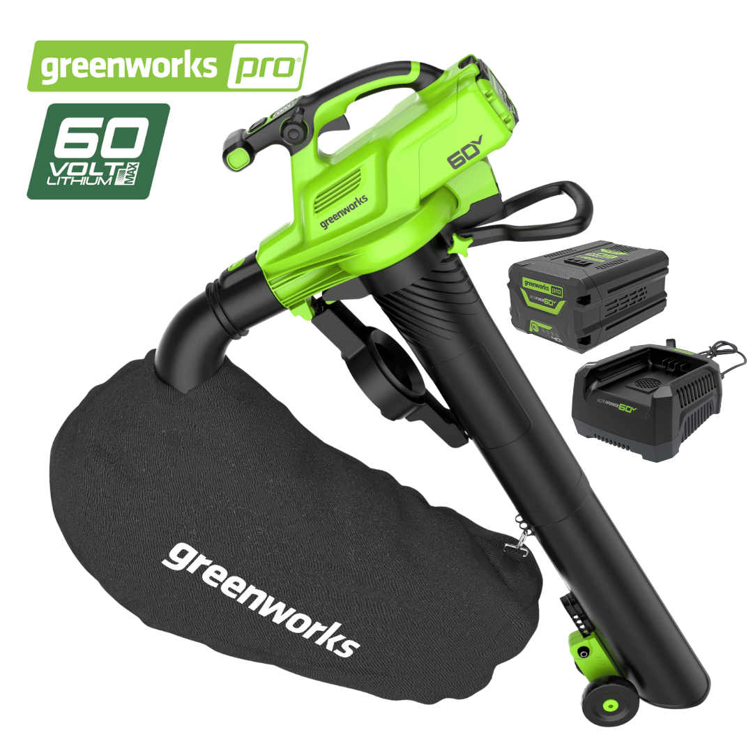 Greenworks 60V Pro Leaf Blower Vacuum – 520 CFM – 883m3/hr