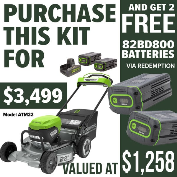 Greenworks 82v 22" Alloy Base Self-Propelled Lawn Mower - KIT