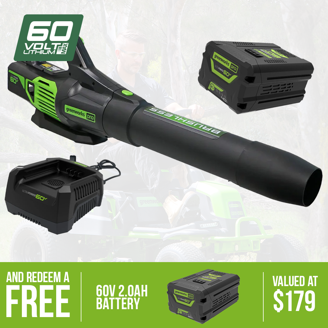 Greenworks 60V Pro Brushless Axiel Blower with 4Ah Battery & Charger