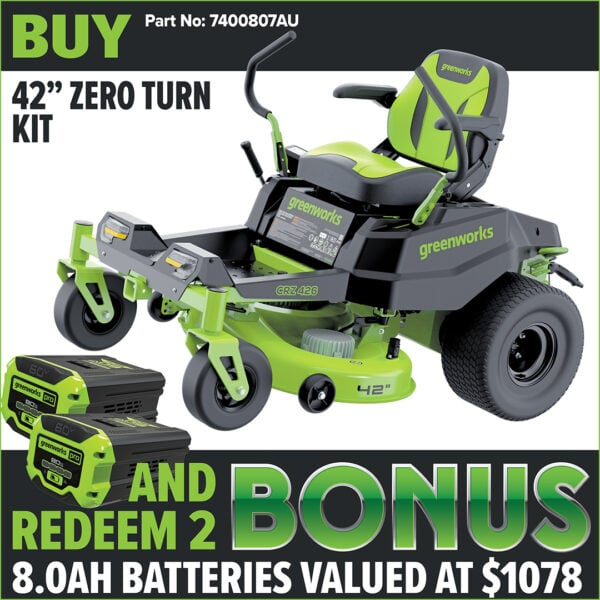 Greenworks 60V Pro 42" Zero Turn Lawnmower