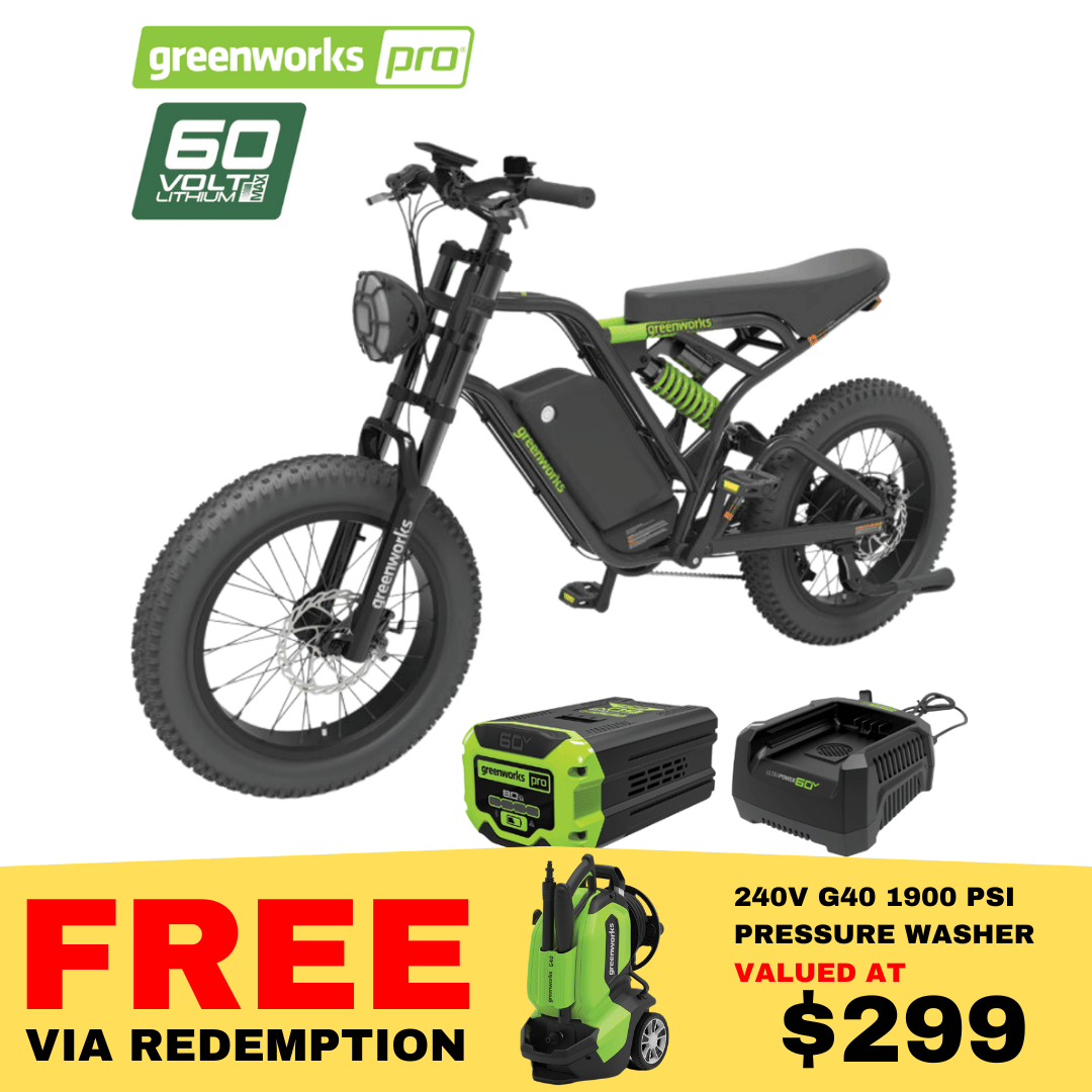 Greenworks 60V VENTURE Series 20” Fat Tyre Electric All Terrain Bike