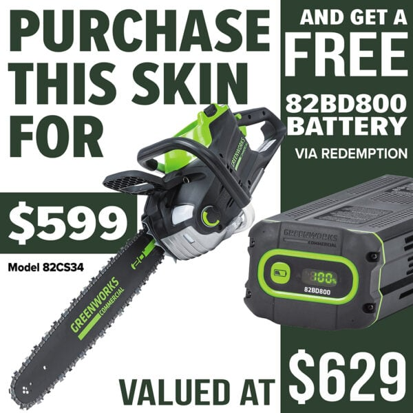 Greenworks 82V - 3.4kW Chainsaw 20" - Skin Only