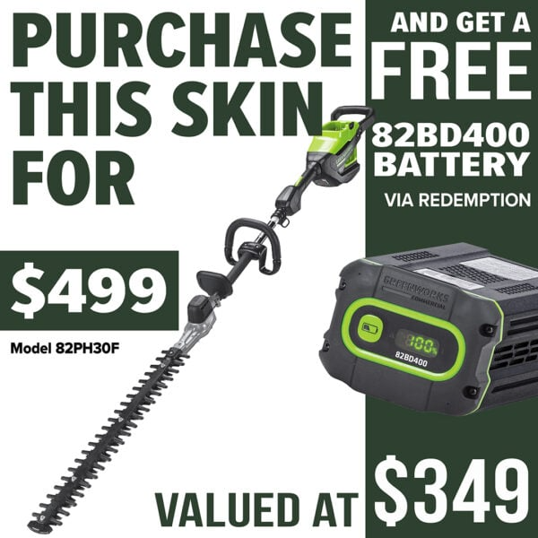 Greenworks 82V Gen II Short Pole Hedge Trimmer - Skin Only