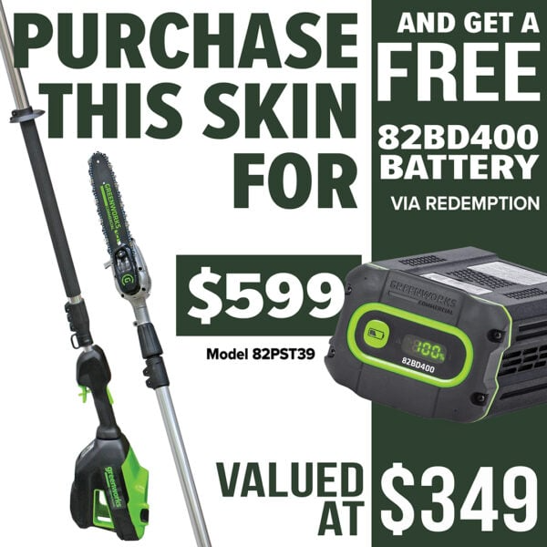 Greenworks 82V Gen II Telescopic Pole Saw - Skin Only