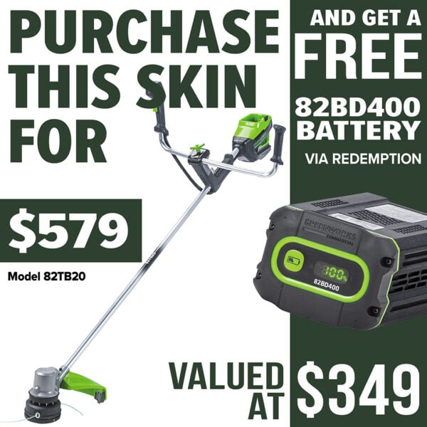 Greenworks 82V Gen II 2.0kW Bike Handle String Trimmer - Skin Only