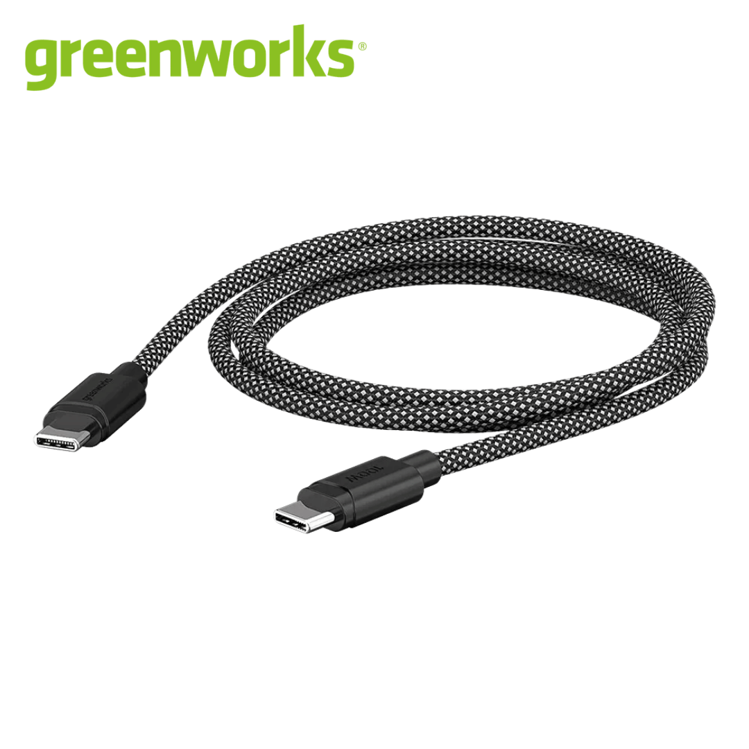 Greenworks USB-C to USB-C Charger Cable - 2 metre
