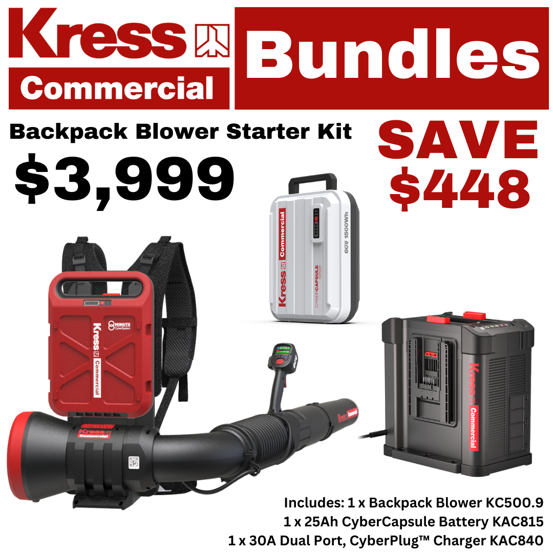 Kress 60V Commercial Backpack Leaf Blower - Starter Kit