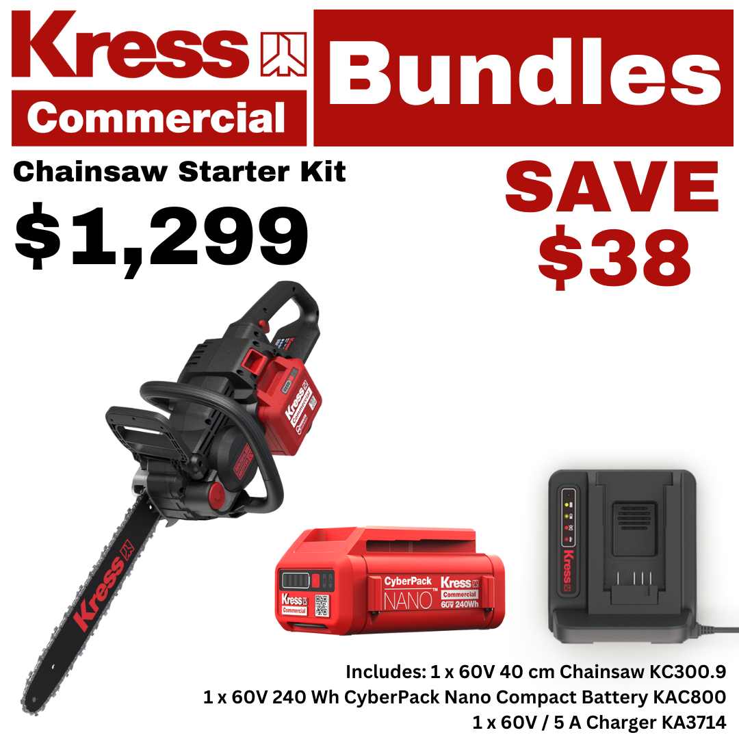 Kress 60V Commercial Brushless 40 cm Chainsaw - Starter Kit!