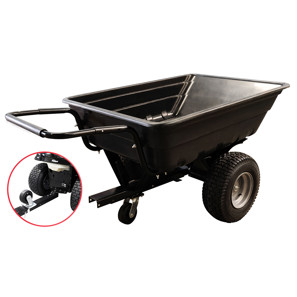 Universal Trailer/Poly Garden Cart with Wide Wheels & Tipping Tray