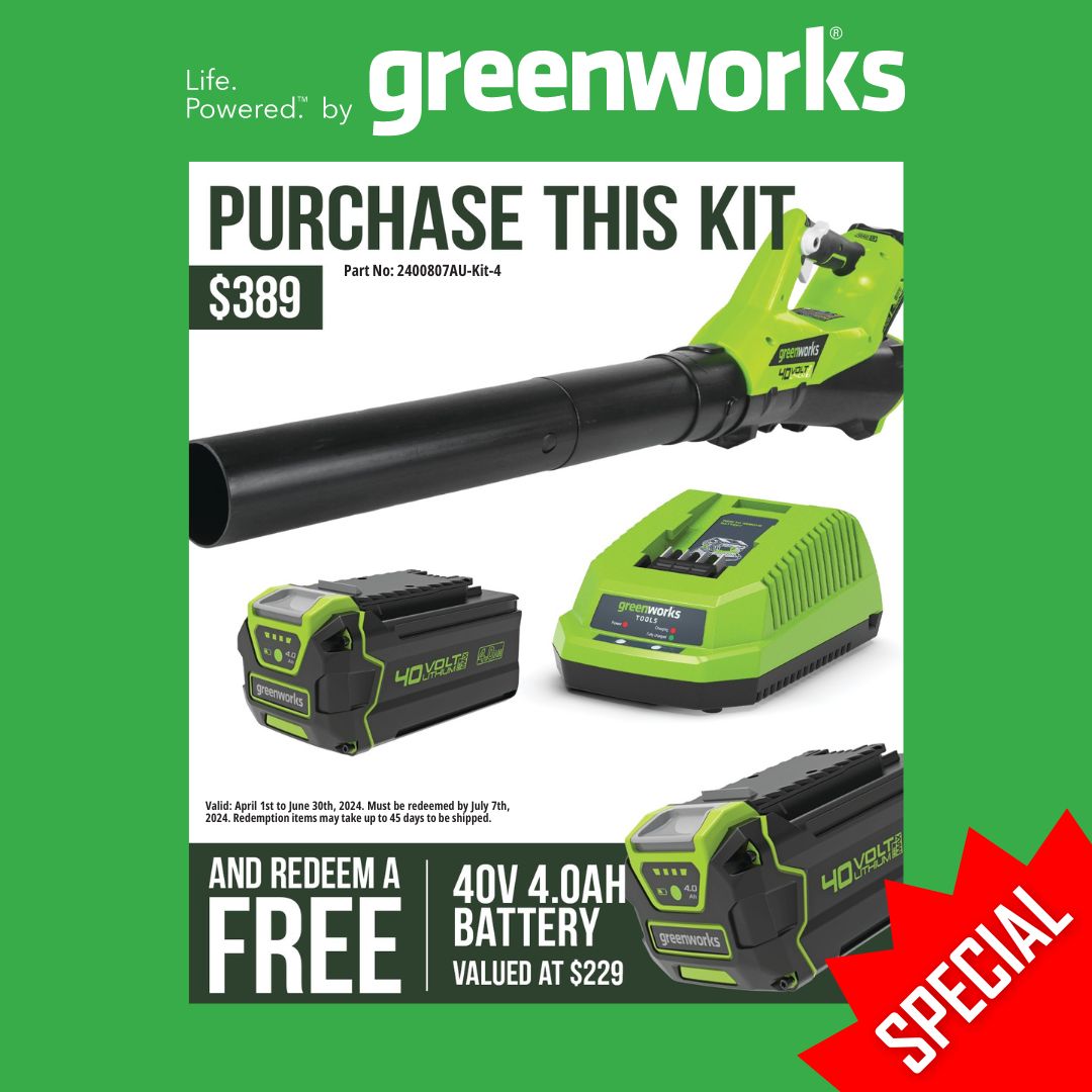 Greenworks 40V Blower Kit with 4Ah Battery & Charger