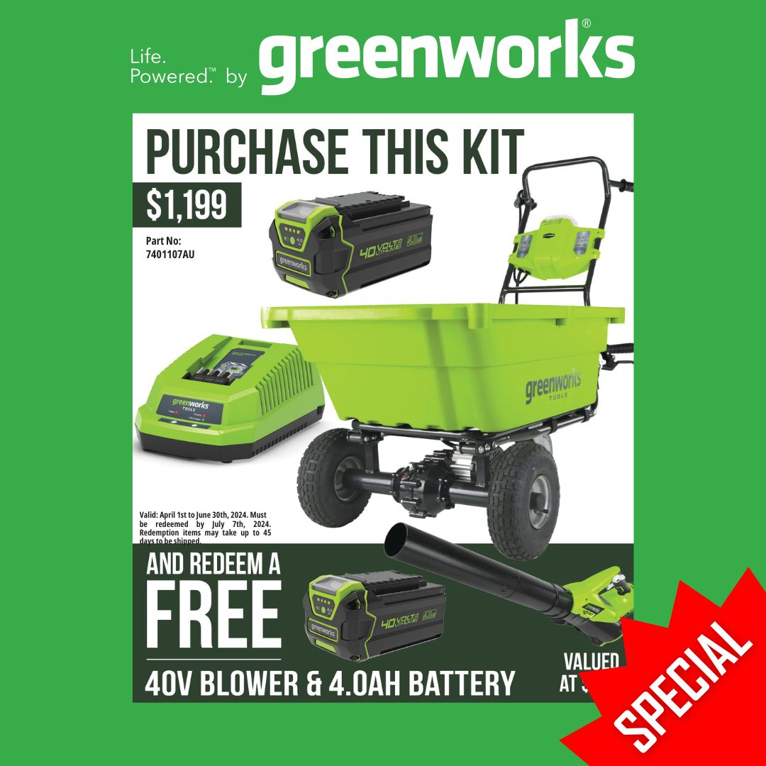 Greenworks 40V Garden Cart Kit with 4Ah Battery & Charger