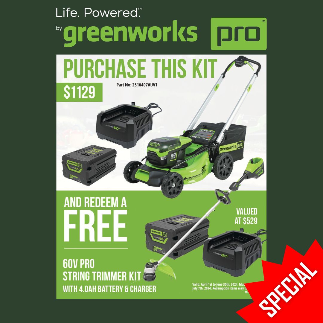 Greenworks 60V Pro 510mm Lawn Mower Kit with 6Ah Battery & Charger