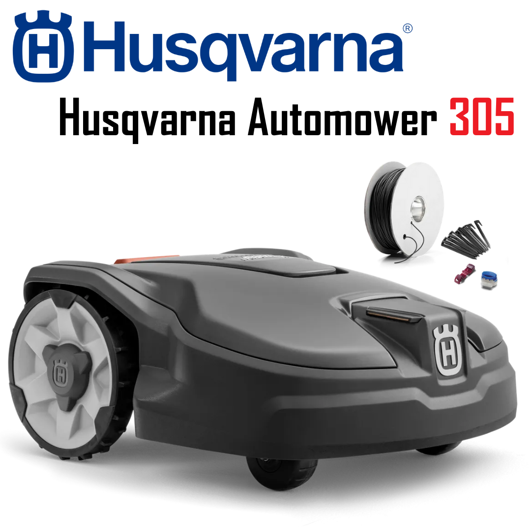 Husqvarna Automower® 305 Robotic Lawn Mower with small installation kit - 600 m²