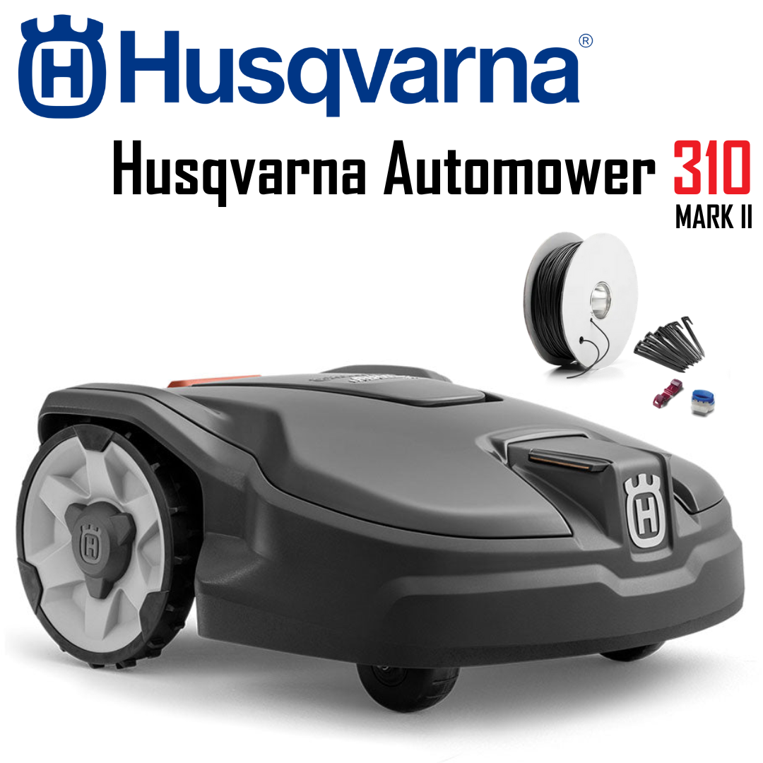 Husqvarna Automower® 310 Mark II Robotic Lawn Mower with medium DIY installation kit - 1000 m²