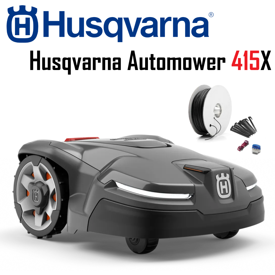 Husqvarna Automower® 415X Robotic Mower with medium DIY installation kit - 600 m²