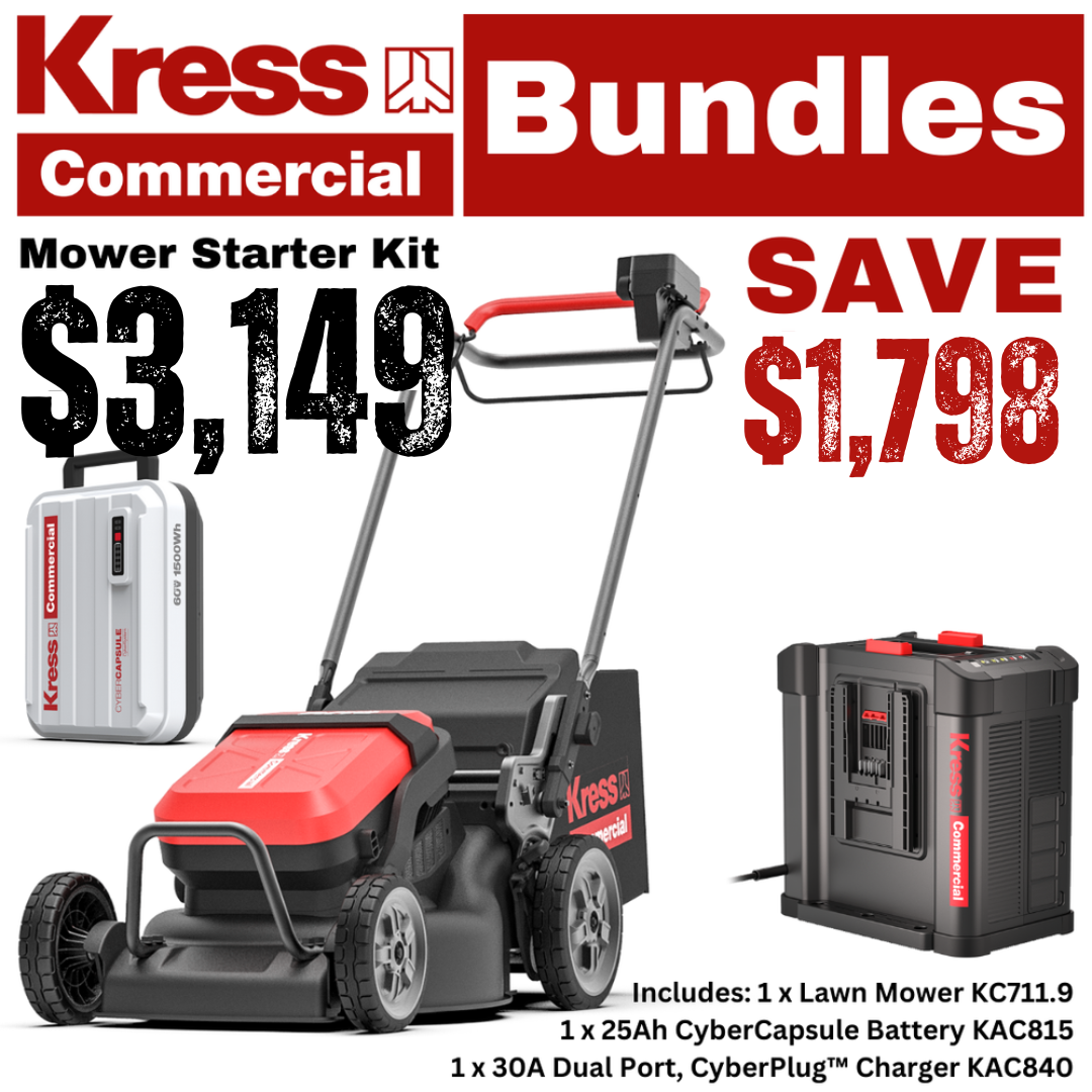 Kress 60V Commercial Self Propelled Lawn Mower - Starter Kit