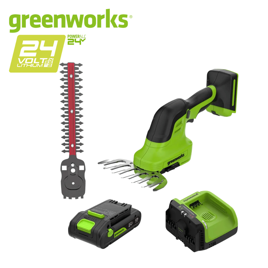 Greenworks 24V 2-in-1 Grass/Shrub Shears Kit