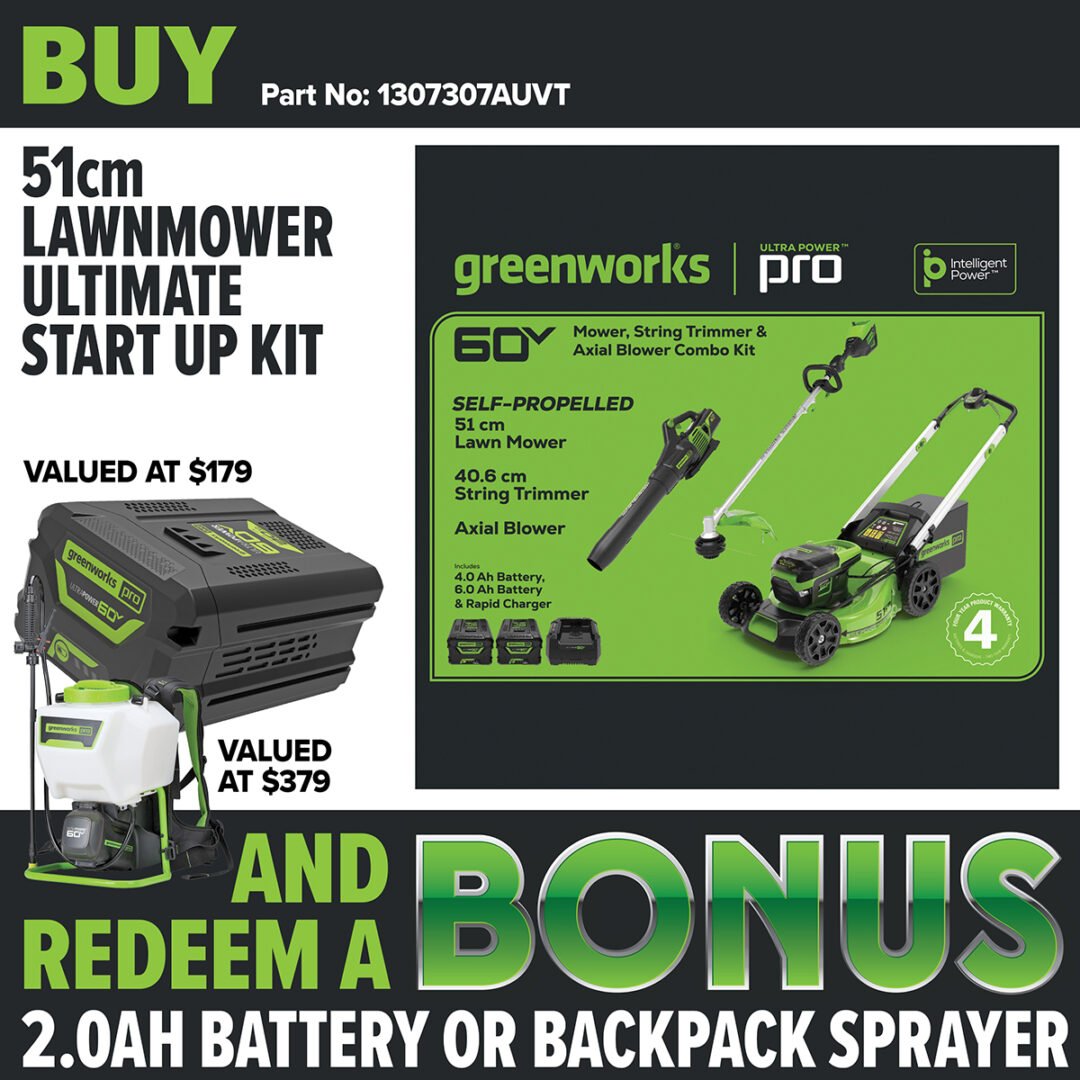 Greenworks 60V Ultimate Start Up Kit - Redemption Offer!